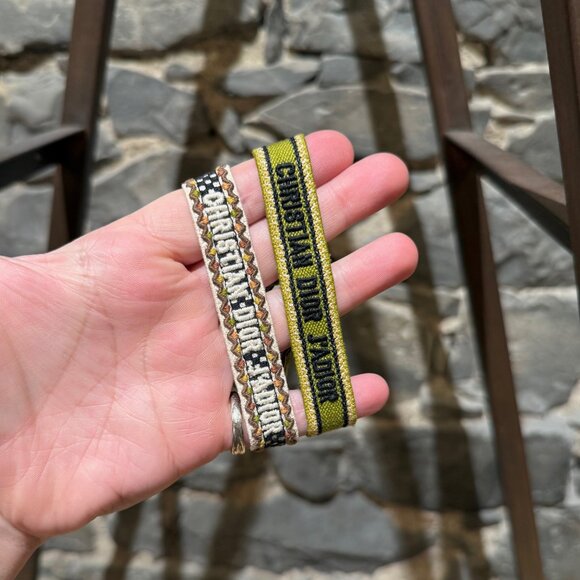 Dior Christian Dior J'adior Set of 2 Embroidered Friendship Wrap Bracelets - Picture 6 of 8